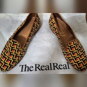 Stubb & Wooton yellow Flats genuine leather size 8 new without tags